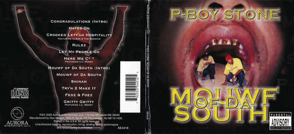Mouwf Of Da South by P-Boy Stone (CD 2000 Aurora Entertainment) in